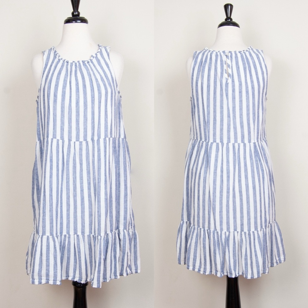 BEACHLUNCHLOUNGE Striped Ruffle Shift Dress